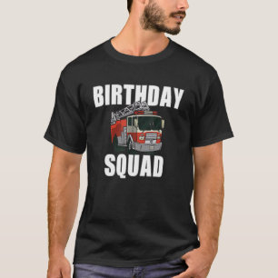 Camiseta Niños bomberos Cumpleaños Escuadrón Camión de bomb