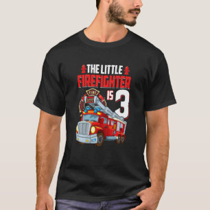 Camiseta Niños bomberos de 3 años Fiesta de cumpleaños Tr