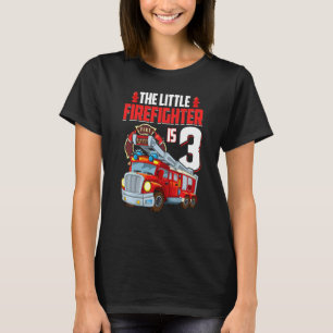 Camiseta Niños bomberos de 3 años Fiesta de cumpleaños Tr