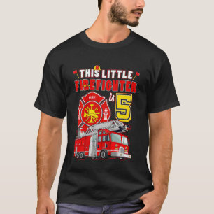 Camiseta Niños bomberos de 5 años Fiesta de cumpleaños Tr