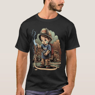 Camiseta Niños bomberos de bomberos de casa de bomberos de