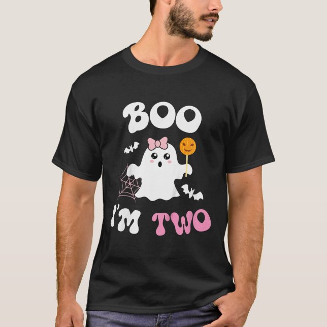 Camiseta Niños Boo Soy Dos Fantasma Segundo Cumpleaños Groo (Anverso)