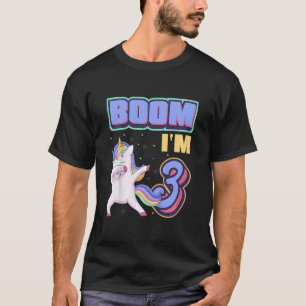 Camiseta Niños Boom Soy 3 Magical Dabbing Unicorn 3ª Bi