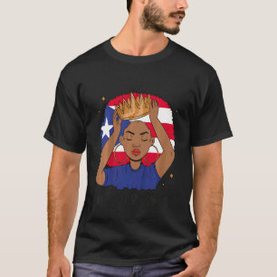 Camiseta Niños Boricua Princesa Afro Hair Latina Heritage P