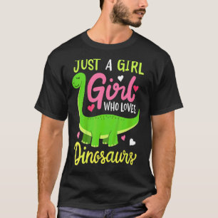 Camiseta Niños Brachiosaurus Dinosaurio Un Chica que ama