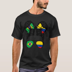 Camiseta Niños brasileños medio colombianos medio Chicas br