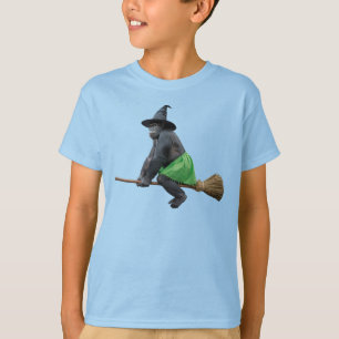 Camiseta Niños Bruja Gorila Divertida
