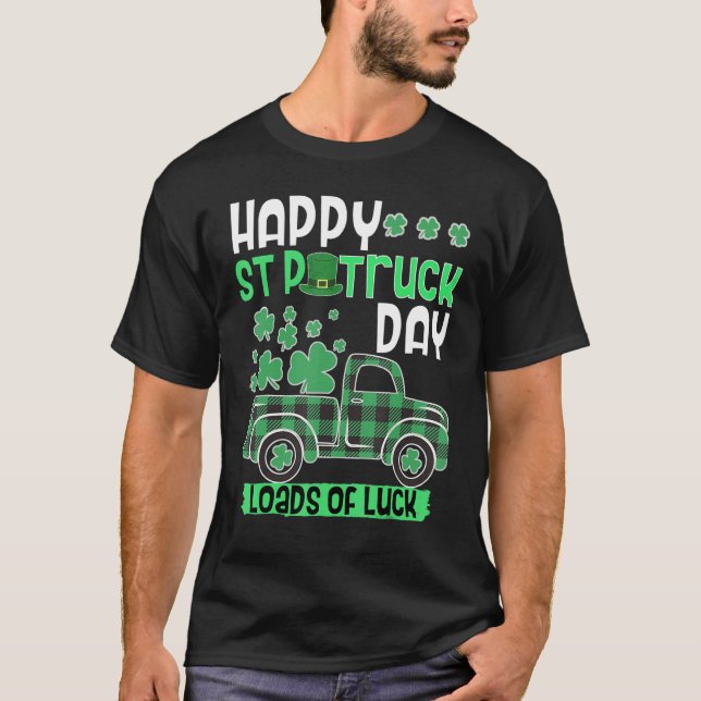 Camiseta Niños Búfalo Verde Camión St Patrick's Day T (Anverso)