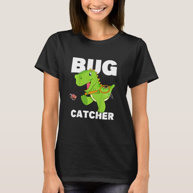 Camiseta Niños Bug Catcher Dinosaurios Insectos Hunter Dino (Anverso)
