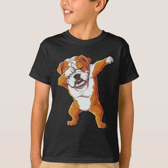 Camiseta Niños Bulldoges ingleses bailan bailando pimienta  (Anverso)
