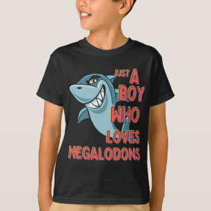 Camiseta Niños burlones solo un chico que ama a los tiburon
