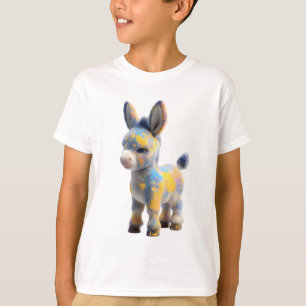Camiseta Niños Burro Artistas con Pastel Salpicado