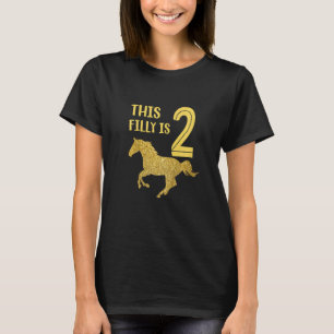 Camiseta Niños Caballo Lindo Cumpleaños 2 Esta Potranca Tie