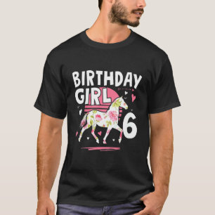 Camiseta Niños Caballo Lindo Cumpleaños Niña 6 Para Niña
