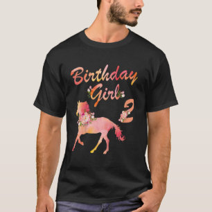 Camiseta Niños Caballos Segundo Cumpleaños Para Chicas Aman
