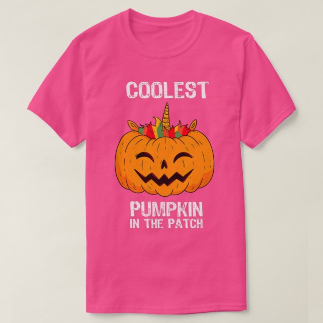 Camiseta Niños Calabaza Más Fría En El Parche Niños De Hall (Diseño del anverso)