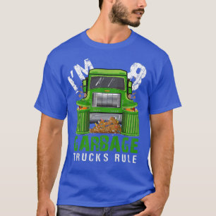 Camiseta Niños camioneros de basura regla Tengo 8 años de b