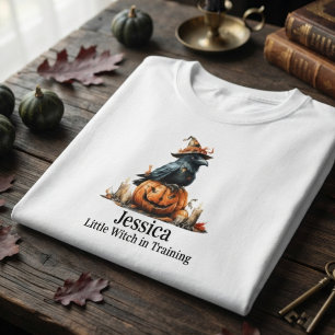 Camiseta Niños Caprichosos Cuervo Gótico de Ónix