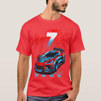 Camiseta Niños Carrera De 7 Años Fiesta De Cumpleaños Númer