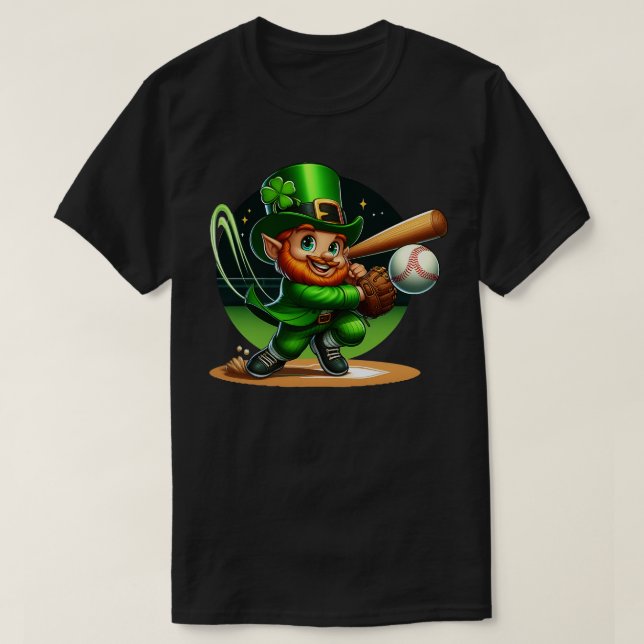 Camiseta Niños Catcher del Día del Ball St Patricks de béis (Diseño del anverso)