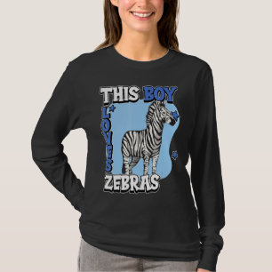 Camiseta Niños Cebra Cita Safari Zoo A Este Niño Le Encanta