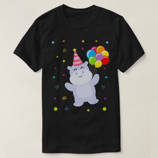 Camiseta Niños Celebración de Fiesta de cumpleaños globos C (Diseño del anverso)