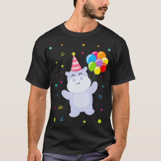 Camiseta Niños Celebración de Fiesta de cumpleaños globos C