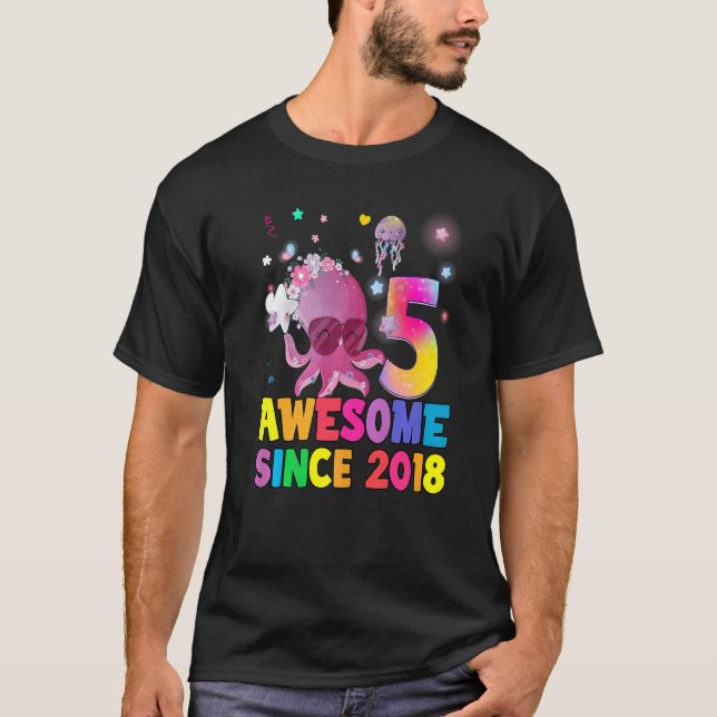 Camiseta Niños Chica de 5 años Niño de 5 años de edad (Anverso)