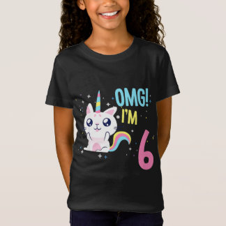 Camiseta Niños Chica de 6 años Ropa de cumpleaños Unicornio