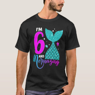 Camiseta Niños Chica de 6 años Segunda Sirenita de cumpleañ
