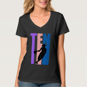 Camiseta Niños Chica de Baloncesto 10 Hoy Cumpleaños 10°