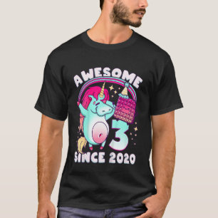 Camiseta Niños chica de cumpleaños de 3 años, nacido en 202