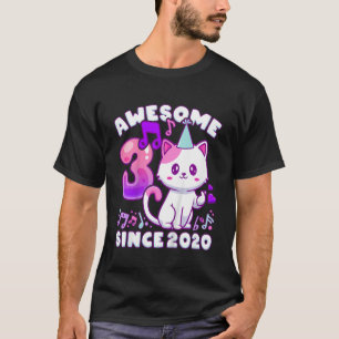 Camiseta Niños chica de cumpleaños de 3 años, nacido en 202