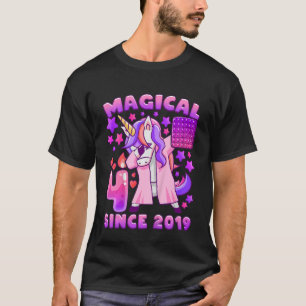 Camiseta Niños chica de cumpleaños de 4 años, nacido en 201