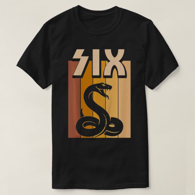 Camiseta Niños Chica de cumpleaños de serpiente de 6 años (Diseño del anverso)