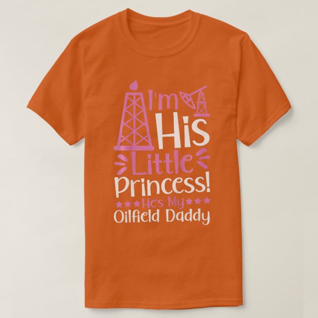Camiseta Niños Chica de Oleoducto de Rig Oilfield (Diseño del anverso)