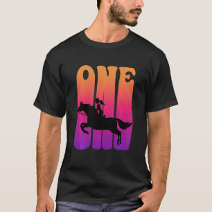 Camiseta Niños Chica Jinete de caballos Tengo 1 Año
