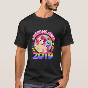 Camiseta Niños Chica Unicornio 3er cumpleaños 3 años Fiesta