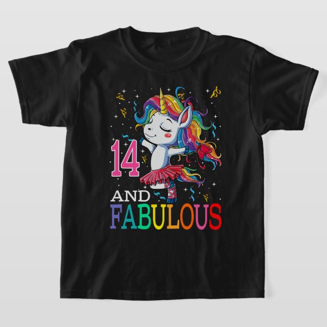 Camiseta Niños Chicas 14 años Unicornio fabuloso 14 años (Distribución)