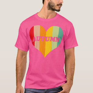 Camiseta Niños Chicas Autumn Retro Nombre del Corazón Vinta