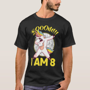 Camiseta Niños Chicas Dabbing Dab Cumpleaños Unico de 8 año