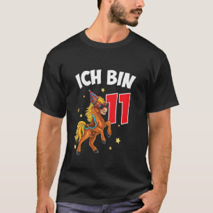 Camiseta Niños Chicas de caballos 11 Años Cumpleaños Día 11