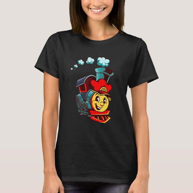 Camiseta Niños Chicas de Locomotoras y Modelos de Tren Ferr (Anverso)