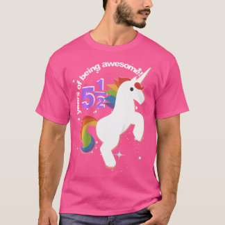 Camiseta Niños Chicas De Medio Cumpleaños Camisas Unicornio