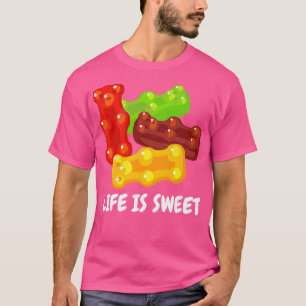 Camiseta Niños Chicas de niños La vida es dulce Gummy Bear