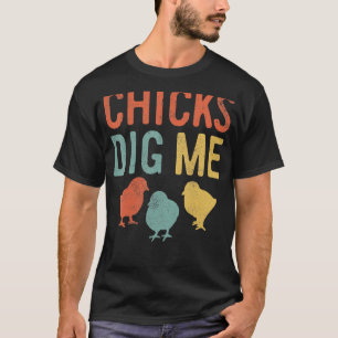 Camiseta Niños Chicas De Pascua Que Me Encantan Pollos Vint