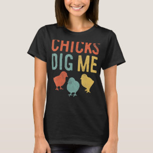 Camiseta Niños Chicas De Pascua Que Me Encantan Pollos Vint