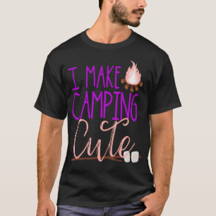 Camiseta Niños Chicas del Campamento de Verano Hago Camping