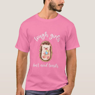 Camiseta Niños Chicas duros no necesitan toníls Hedgehog 
