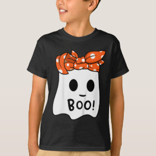 Camiseta Niños chicas Feliz Fantasma De Halloween Con Banda